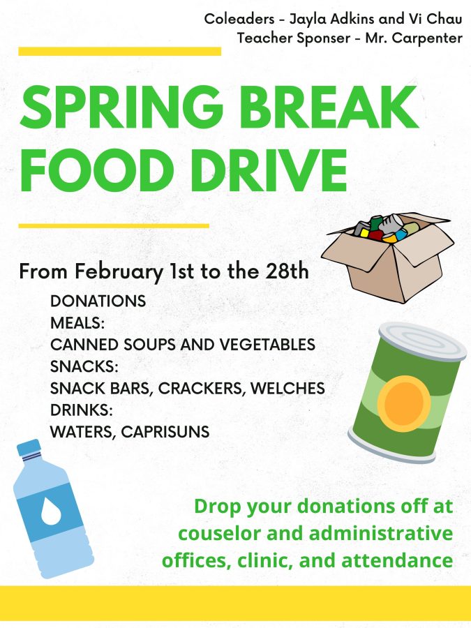 Spring break food drive seeks donations