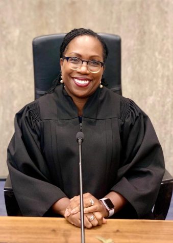 Judge Ketanji Brown Jackson appears in her judicial robe.