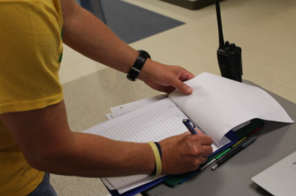 All students have to sign in with the teacher monitoring the bathroom as  of changes for this year.