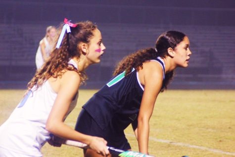 Ava Graves gets ready to defend against the potent Cosby attack coming down the sideline.  