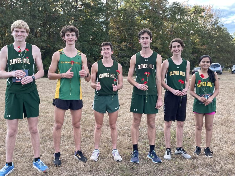 Six seniors were recognized following the final cross country district meet.