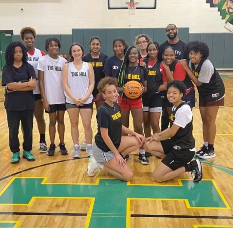 The girls basketball team consists of 13 players (seven freshmen) this season.