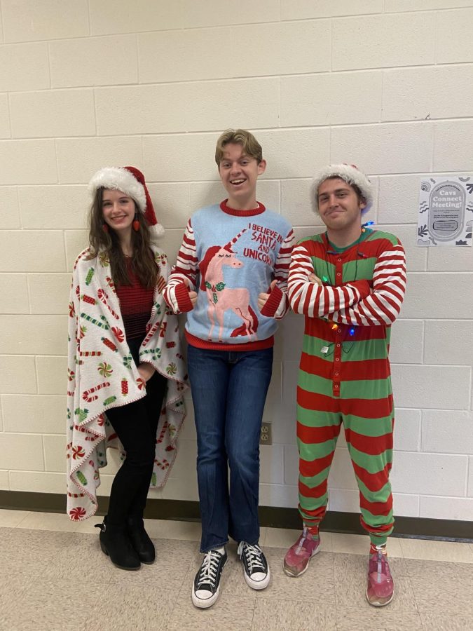 Students dressed themselves up with their best holiday themed outfits for Deck the Halls.