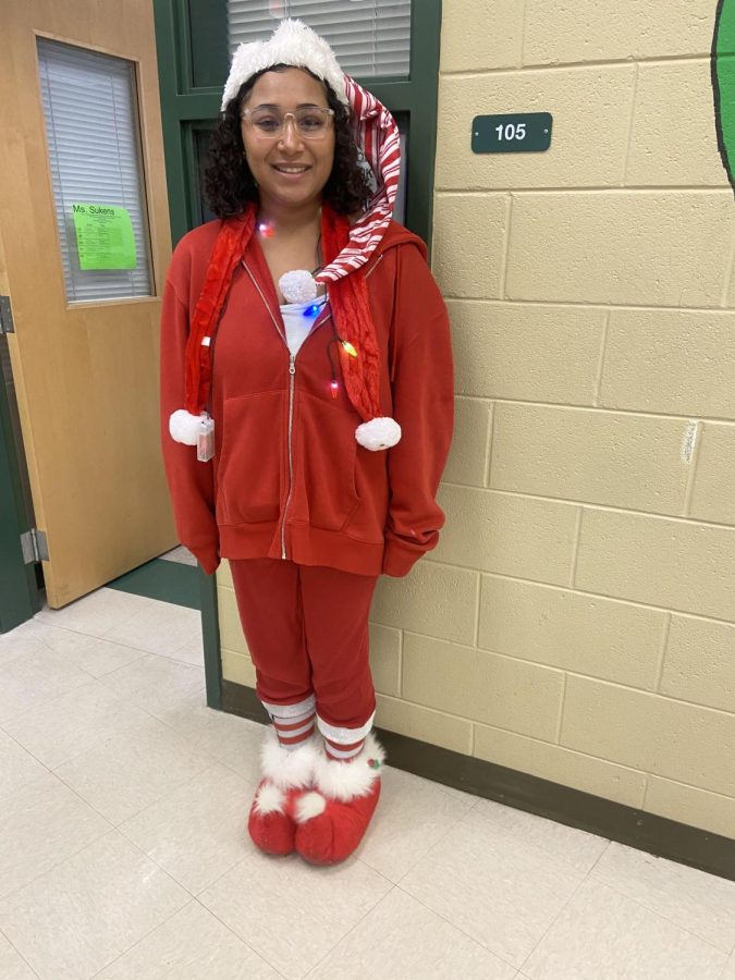 Students showed up in their best holiday gear during the schools second day of spirit week.