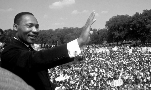 Martin Luther King Jr. on the day of his famous "I have a dream" speech during the March on Washington in August of 1963.