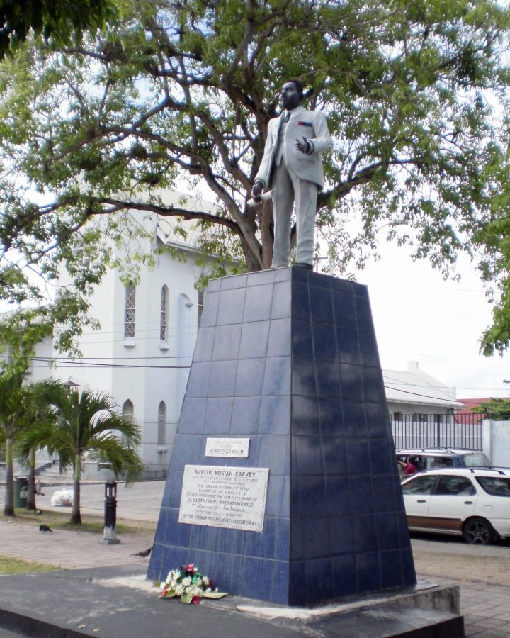 Memorial+of+Marcus+Garvey+situated+at+Harris+Promenade%2C+San+Fernando%2C+Trinidad+and+Tobago.