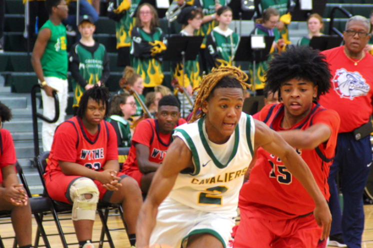 Brandon Hill drives against the Wythe defense, and lays the ball in. 