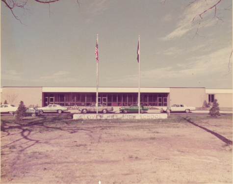 Clover Hill High School in 1972 at its original location on Hull Street Rd.