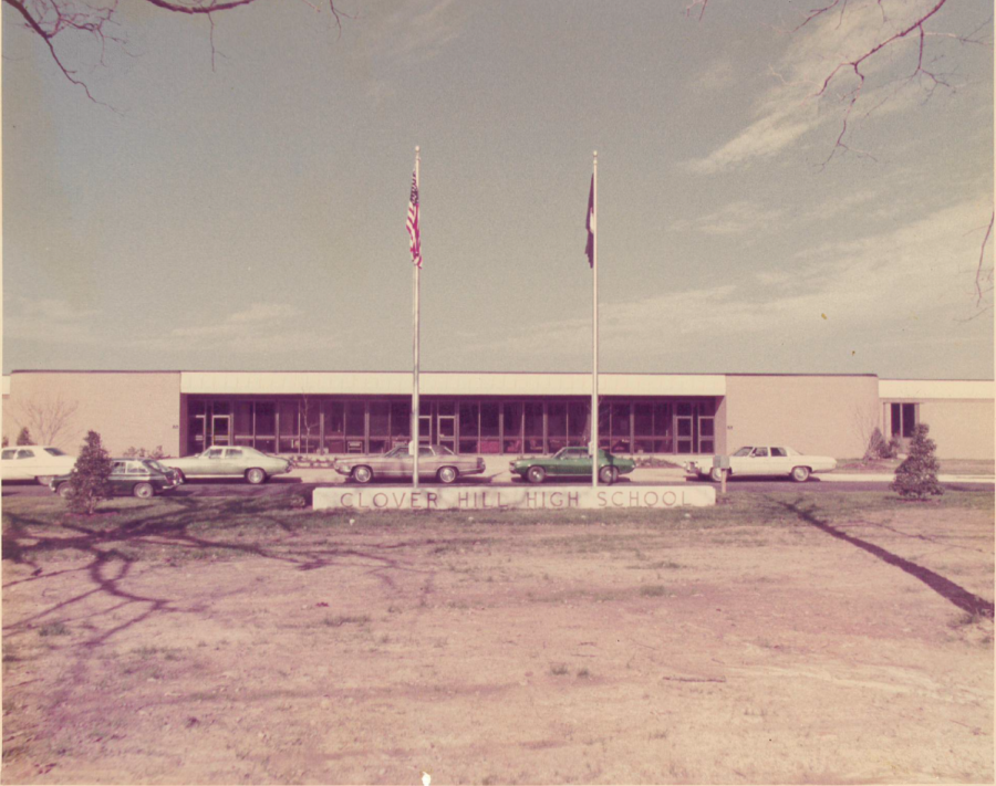 Clover Hill High School in 1972 at its original location on Hull Street Rd.