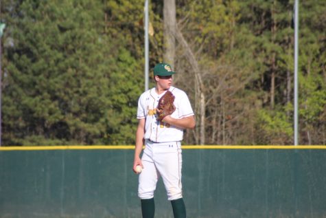 Liam Stewart led the Cavs in hits, going 3-3 on Tuesday, as well as closing out the game on the mound in the seventh inning.