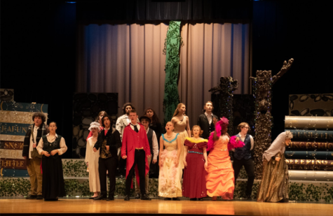 The cast of Into the Woods performing their rendition of “First Midnight”
