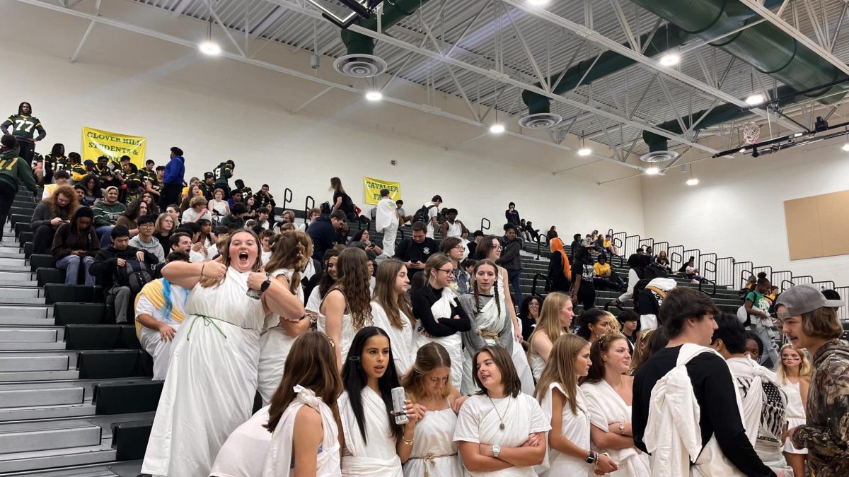 Senior section during the 2023 homecoming pep rally