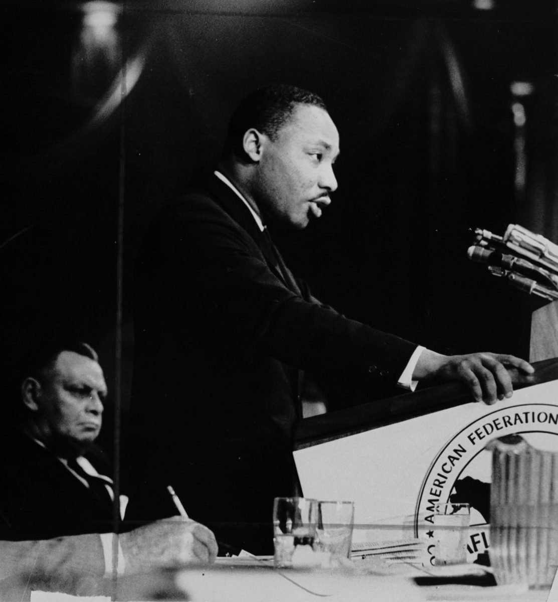 Martin Luther King Jr. gives a speech