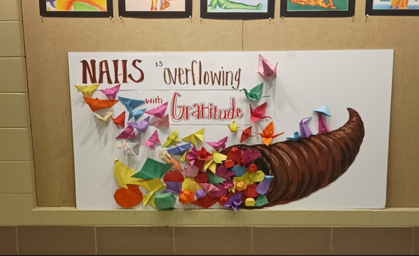 National Art Honor Society's Thanksgiving art display