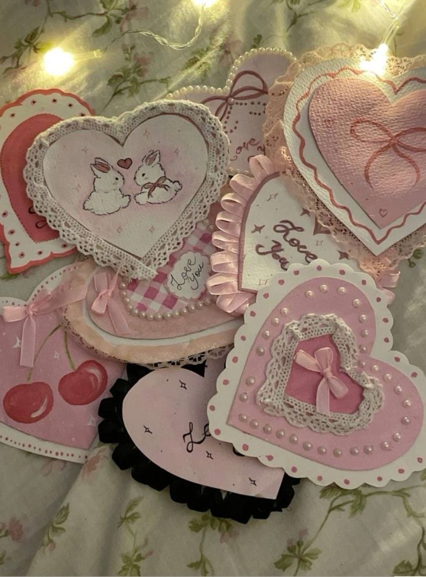 Stack of valentine cards