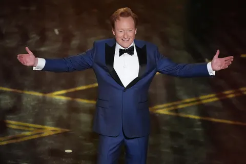 Host Conan O’Brien starting the Oscars