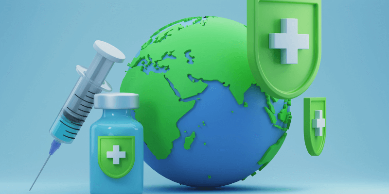 Vaccine & Syringe Protecting Earth 3D
Illustration Credit: regimunadar