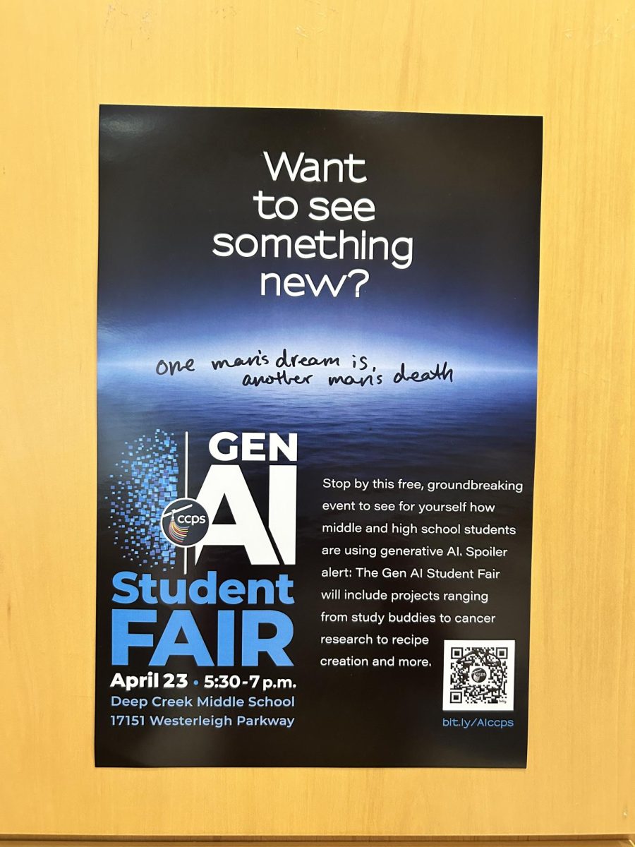 CCPS AI poster vandalized by student