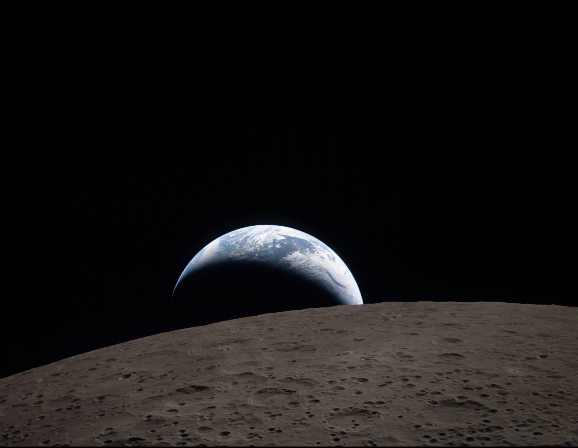 An image of planet Earth from the Moon