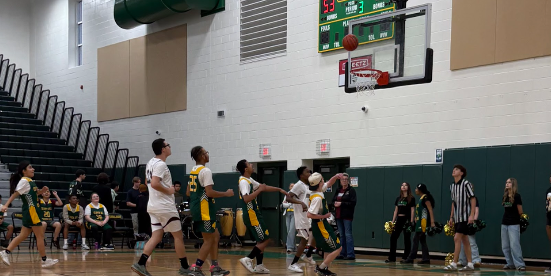 Sophomore Jackson Matteson connects on a jump shot for the Cavaliers.